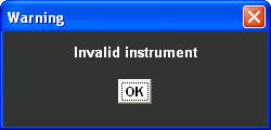 MF - Invalid instrument